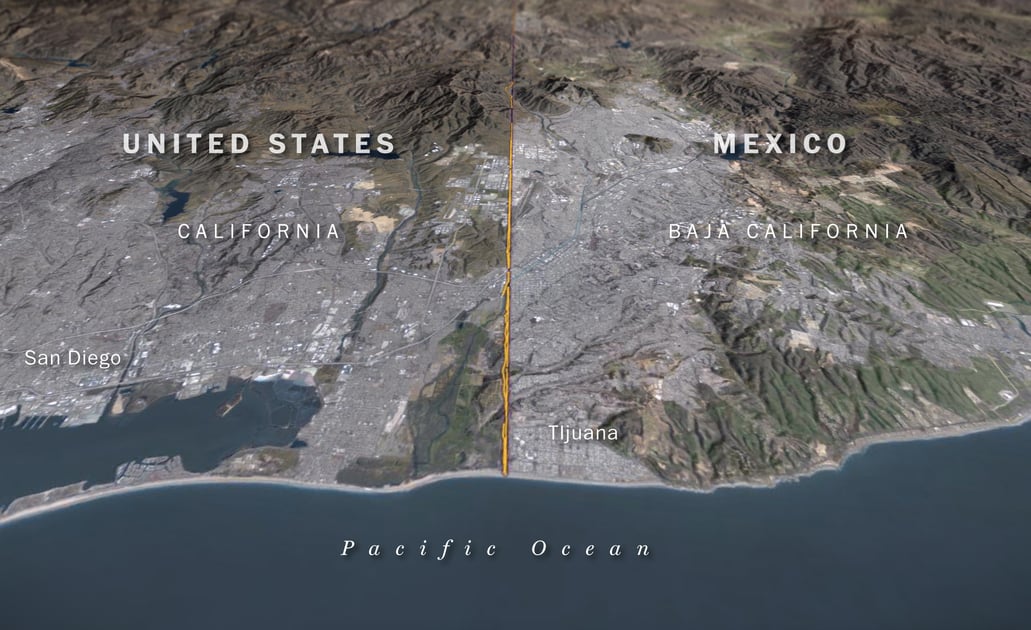 Borderline: Navigating the invisible boundary and physical barriers that define the U.S.-Mexico border