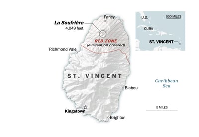 Satellite images show St. Vincent blanketed with volcanic ash as eruptions continue