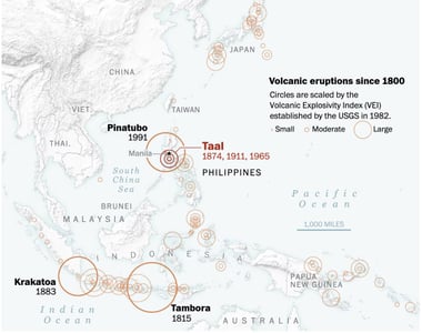 Taal volcano's crater lake is nearly empty