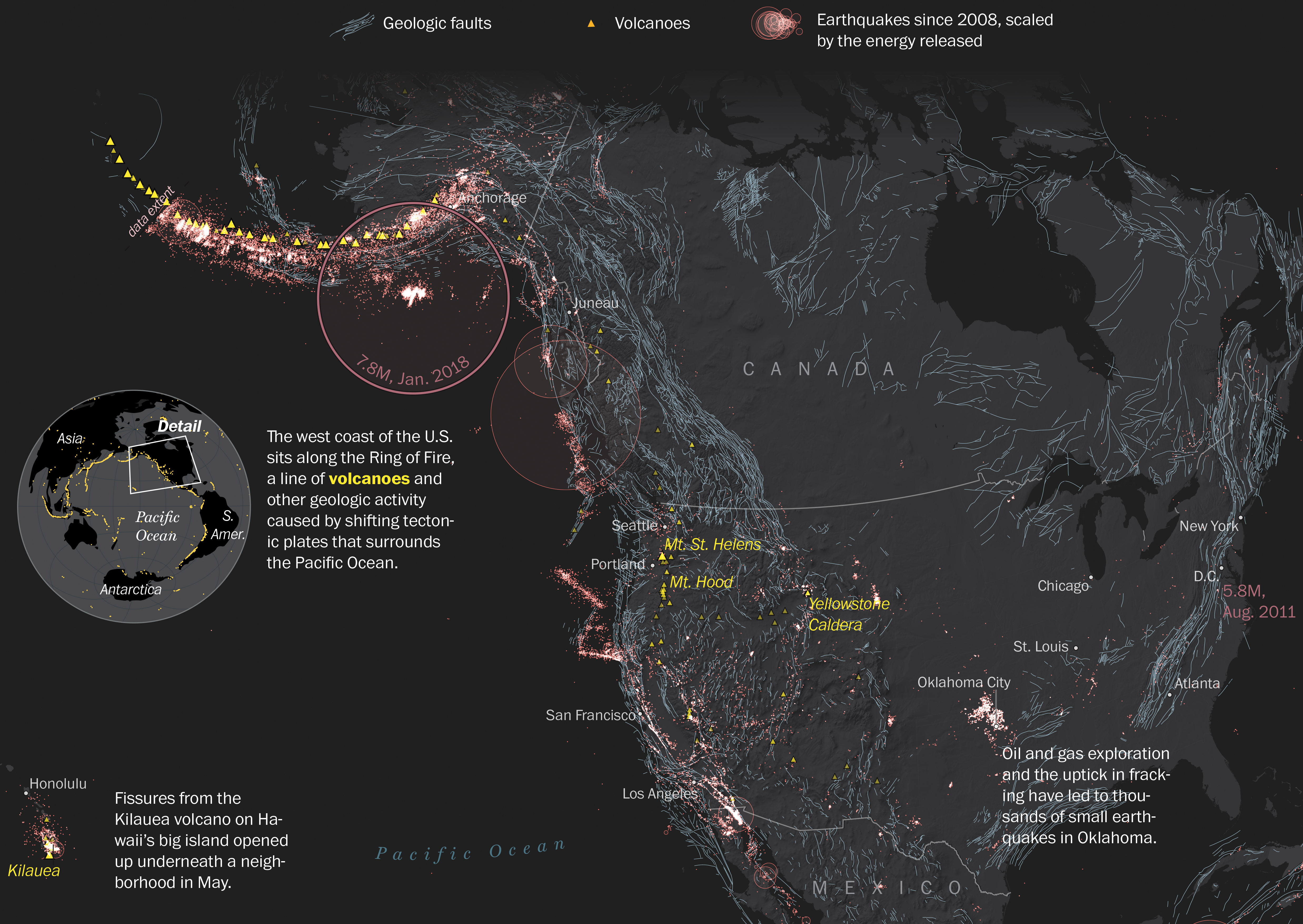 Disaster earthquakes map